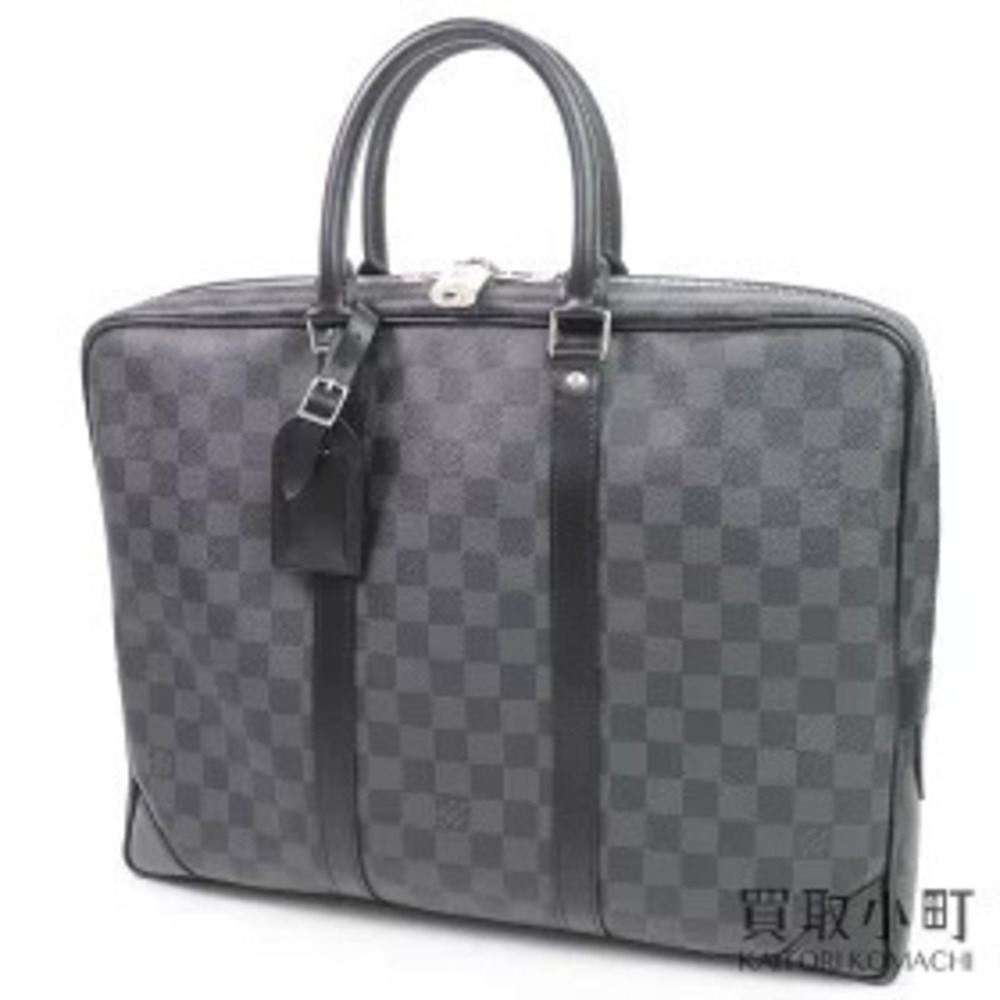 Louis Vuitton PDV Graphite Black Briefcase Bag Business Porte Documents Voyage